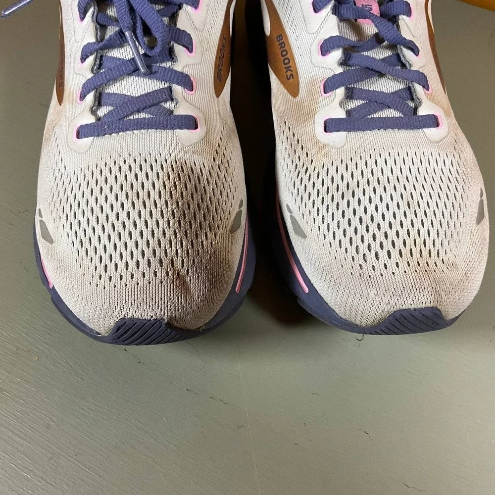 Brooks Ghost 15 Womens Size 11.5D Gray/Purple Athletic #1203801D492 Running Shoe